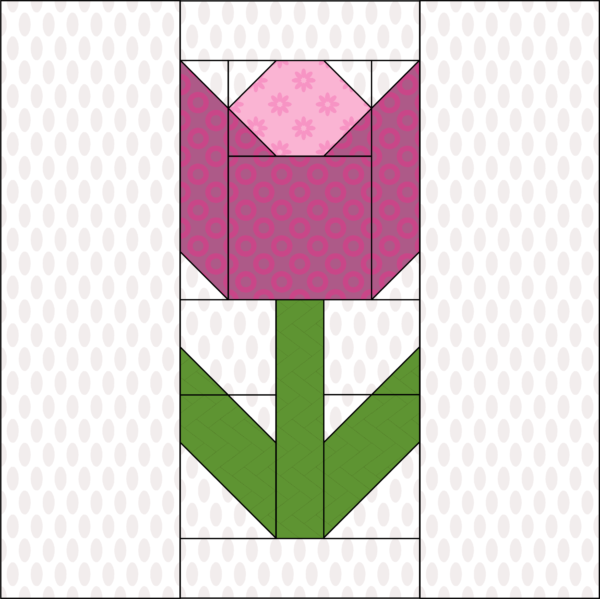 Spring Tulip Quilt Block