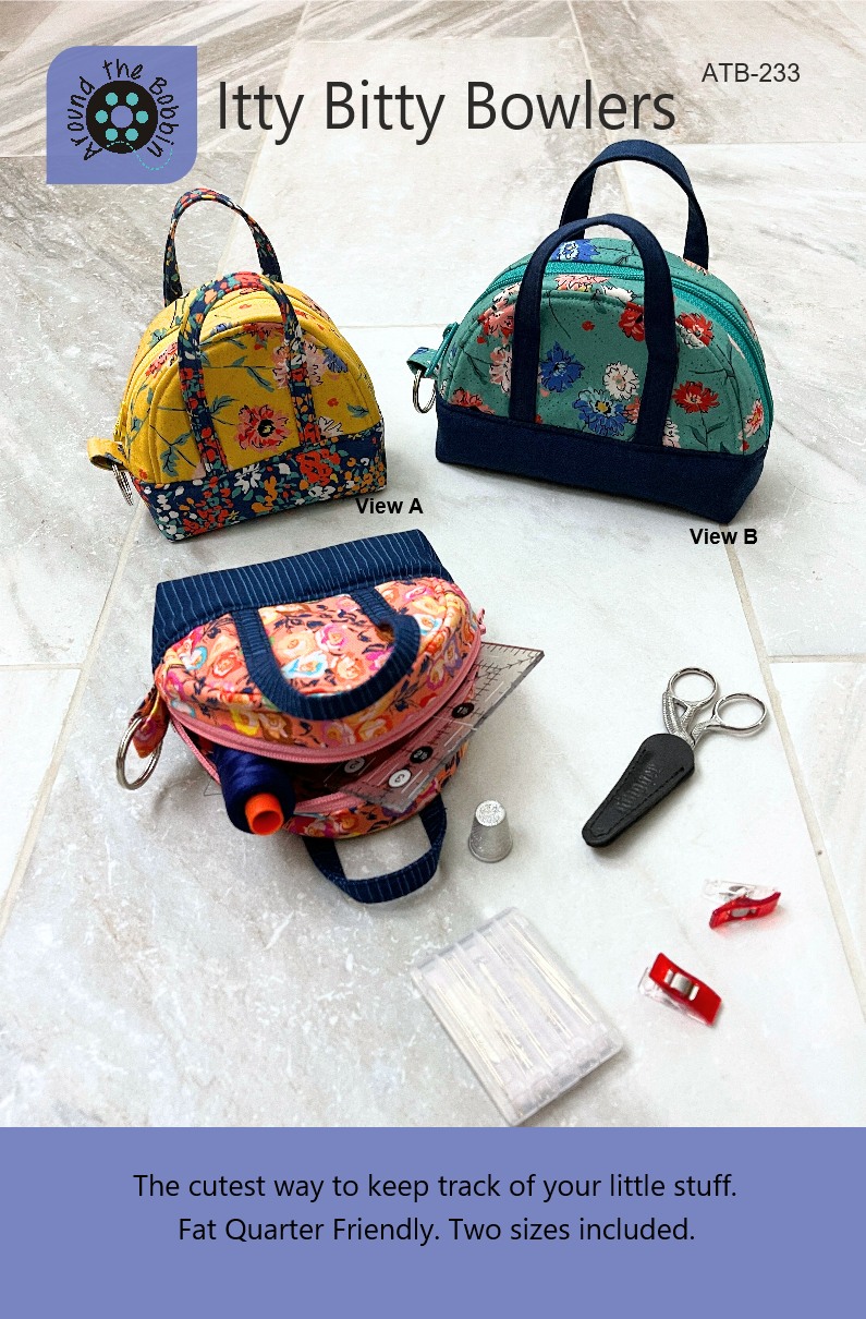 Itty Bitty Bowlers mini purse sewing pattern – Around the Bobbin
