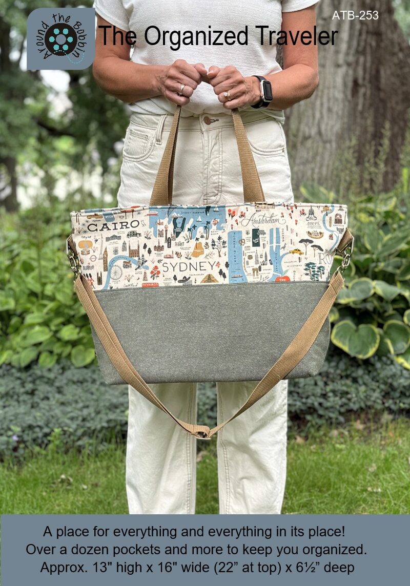 Sew a travel bag that is full of organizational pockets with this sewing pattern